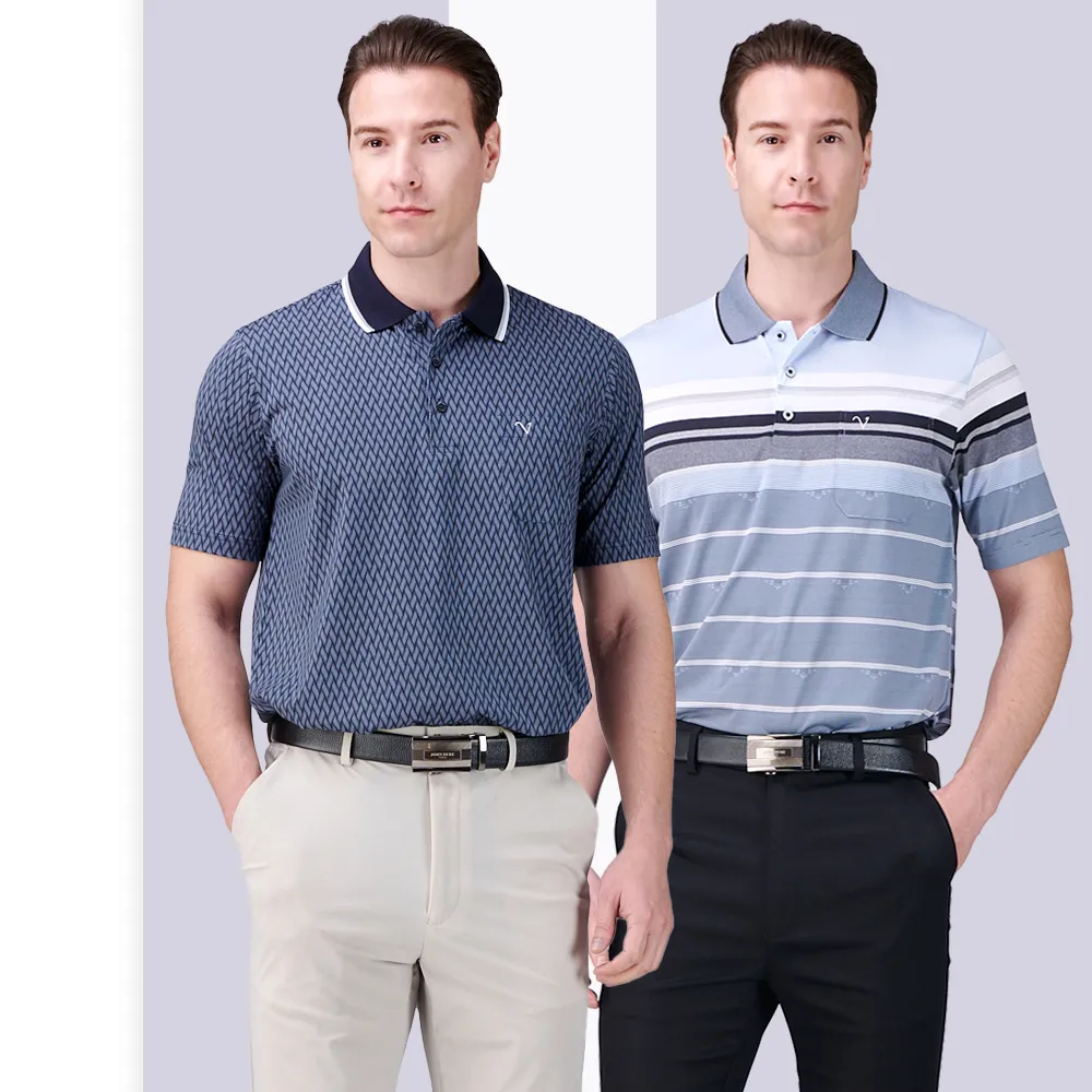 【Emilio Valentino 范倫鐵諾】男短袖POLO衫 透氣 涼爽 吸濕 抗皺 口袋 休閒 男士 男上衣 台灣製(多款選)