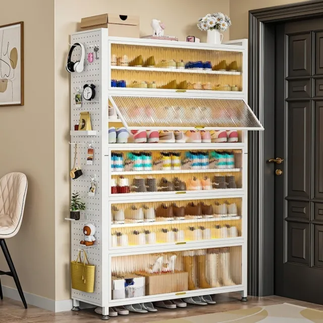 【銘利萊】鋼製鞋櫃 家用多層鞋櫃 大容量鞋架 室內入☆防塵收納櫃 玄關置物櫃(11層 60*35*184)