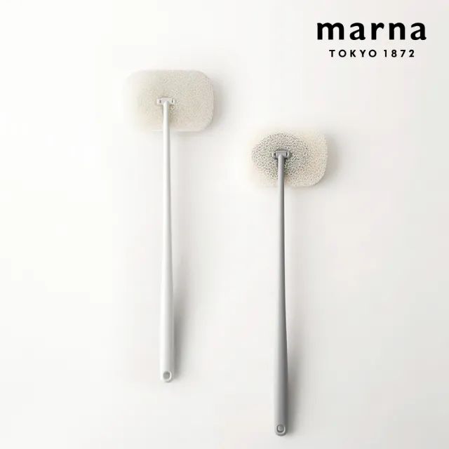【MARNA】長柄浴室清潔海綿刷(衛浴刷/清潔刷)