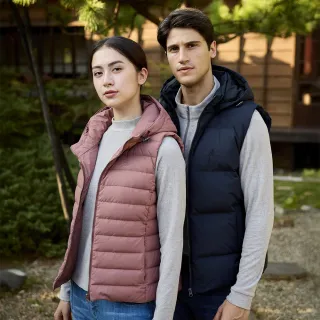 【ATUNAS 歐都納】女款HEAT CORE蓄熱保暖羽絨背心(A1VE2507W鮭魚粉/防潑水/防風/休閒/旅遊/百搭款)