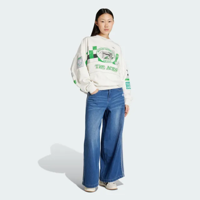 【adidas 愛迪達】運動 休閒 長袖 女上衣 COURT CREW(JW0149)