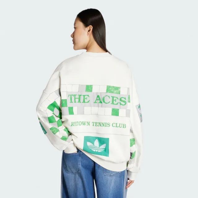 【adidas 愛迪達】運動 休閒 長袖 女上衣 COURT CREW(JW0149)