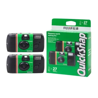【FUJIFILM 富士軟片】QUICK SNAP 拋棄式即可拍(可拍攝27張-2入)