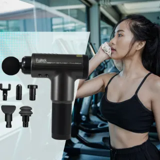 【Fujitek 富士電通】極速震動按摩槍 六顆按摩頭筋膜槍 FTM-G01(六檔調速六顆按摩頭)