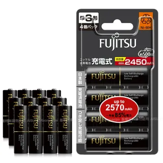 【FUJITSU 富士通】日本製  低自放電高容量2450mAh充電電池HR-3UTHC  3號12入