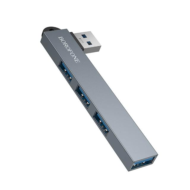 【Borofone】4合1轉換器 USB轉USB2.0+USB3.0(FH1 轉接器 USB 集線器)