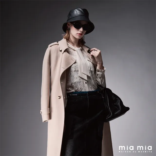 【mia mia】蕾絲雙貼袋綁帶上衣