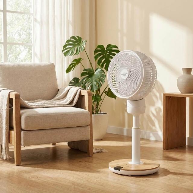 【MOLIJIA 魔力家】9吋落地型-360度全自動DC變頻無刷直流循環扇/ DC節能風扇/涼風扇/孝親送禮(BY010086)