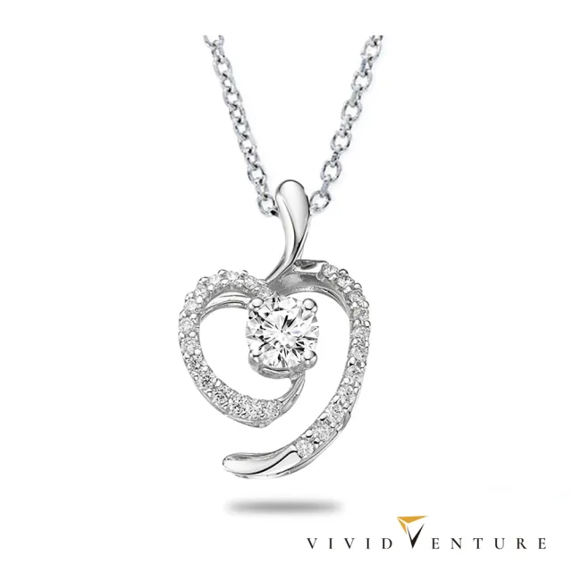 【Vividventure 亞帝芬奇】鉑金 GIA 30分 DSI2 3VG 八心八箭 天然鑽石 真鑽 項鍊 甜心