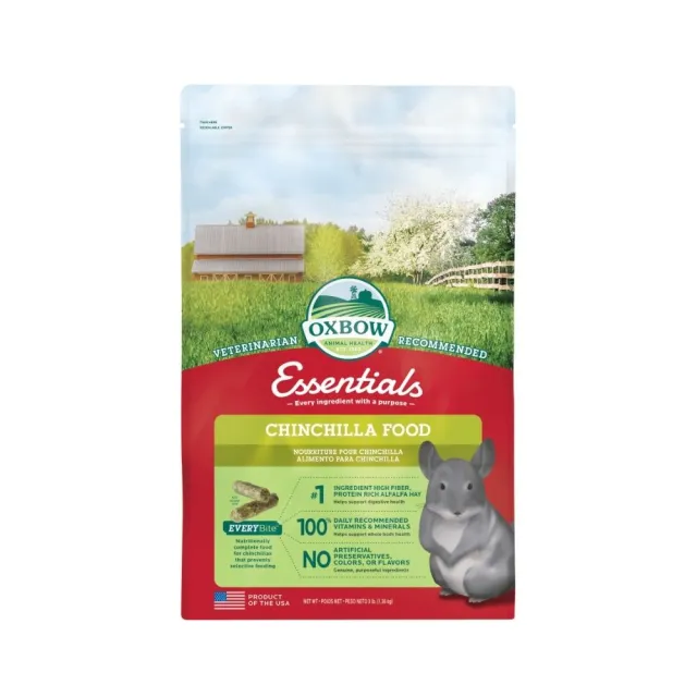 【OXBOW】活力-龍貓配方飼料 3磅/1.36kg(美國OXBOW、龍貓飼料、壓縮糧、龍貓糧)