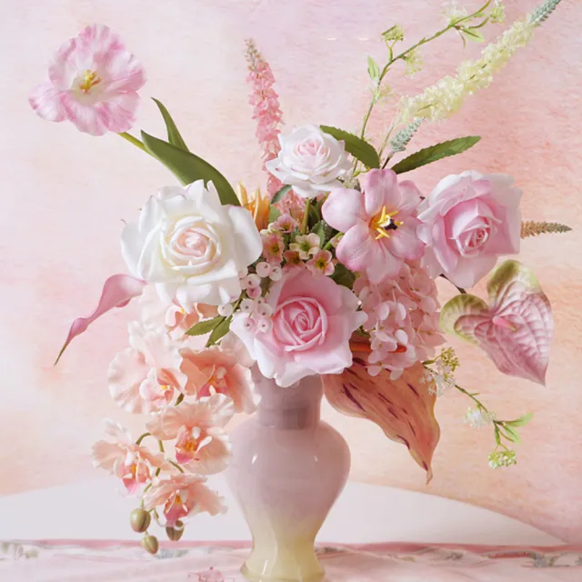 【諾必行】高端設計感仿真花擺件 假花(花藝盆栽 裝飾花卉 餐桌上擺飾)