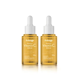 【Frieage 芙亮綺】高濃縮維他命C精華30mLx2(毛孔護理/緊緻亮白/預防色斑/神經醯胺/玻尿酸)