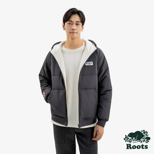 【Roots】Roots男裝-WINTER WONDER 雙面穿外套(深灰色)