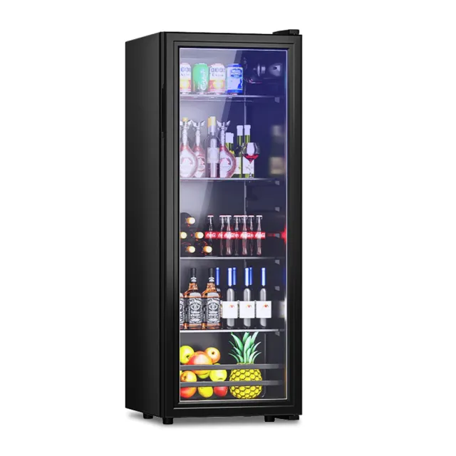 【YouPin】110V冷藏櫃131L冰箱酒水展示櫃飲料櫃保險櫃製冷酒櫃立式(冷藏櫃/冰吧/冰箱/酒櫃)