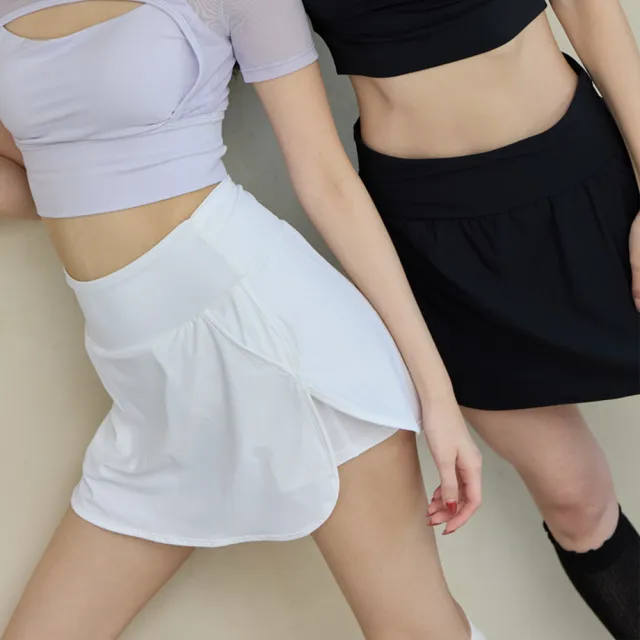 【SeasonsBikini】２色高腰顯瘦褲裙網球匹克球褲裙-B7030