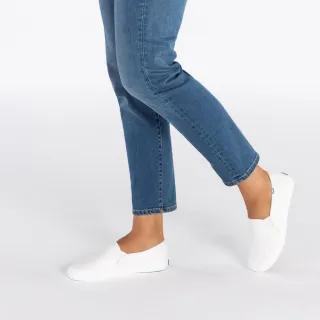 【Keds】DOUBLE DECKER LEATHER 質感皮革懶人鞋款 冰川白(WH59799 懶人鞋)