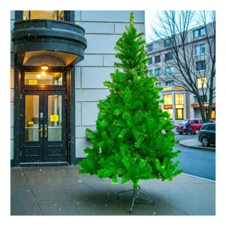 【摩達客】台灣製-7尺/7呎-210cm豪華版綠聖誕樹(不含飾品/含100燈LED燈2串/附控制器跳機/本島免運費)