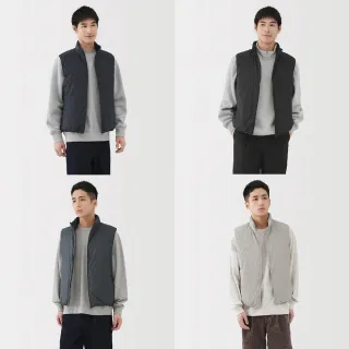 【MUJI 無印良品】男輕量羽絨可攜式立領背心(灰銀/黑色/煙燻藍/暗藍)