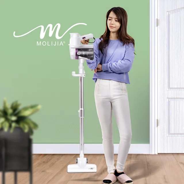 【MOLIJIA 魔力家】居家清潔6件組-髒吸吸手持除蹣有線吸塵器/除螨/氣旋式(BY010059A)