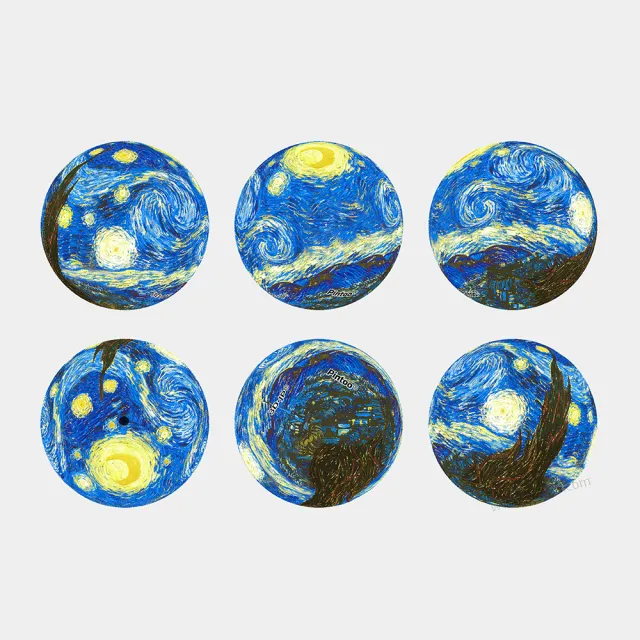 【Pintoo】24片立體鑰匙圈拼圖 - 梵谷 - 星夜(交換禮物/聖誕禮物/新年禮物)