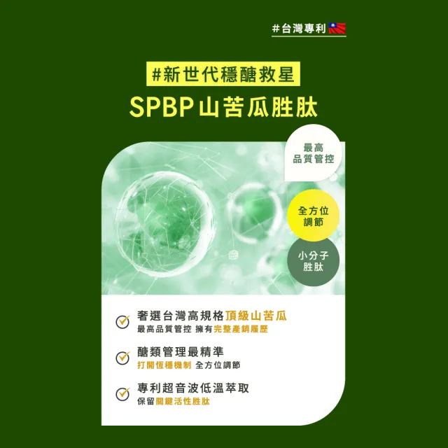 【Wedar 薇達】專利山苦瓜胜肽 1盒(30顆/盒.超音波低溫萃取山苦瓜.美國專利肉桂.芝麻萃取)
