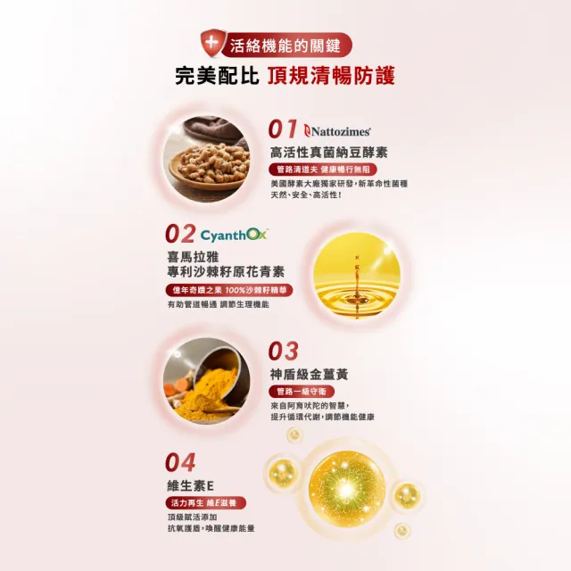 【Wedar 薇達】高活性納豆激 4盒組(30顆/盒.不含紅麴.業界最高活性.薑黃)