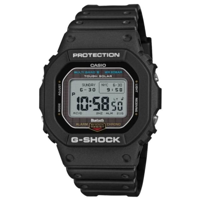 【CASIO 卡西歐】G-SHOCK 太陽能 電波 智慧藍芽 方形電子錶 送禮 禮物 推薦(GW-BX5600-1)
