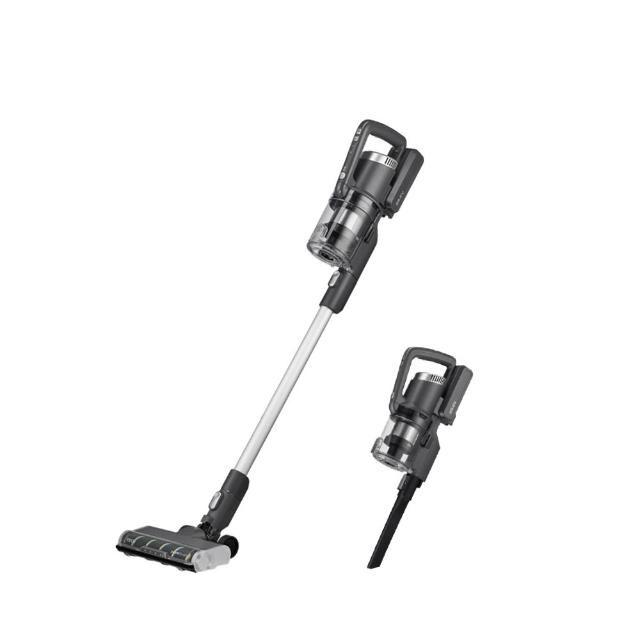 TECO東元 XJ1911CB 無線直立式吸塵器，結合手持式設計，灰色系時尚外觀，中國製造，0.6L大容量集塵筒，尺寸約25.3x109x22.3cm，重量僅2.5kg，電池供電，輕鬆清潔家居。具BSMI認證R31303，全機1年保固，高效吸塵，適合現代家庭使用，提升居家清潔效率。