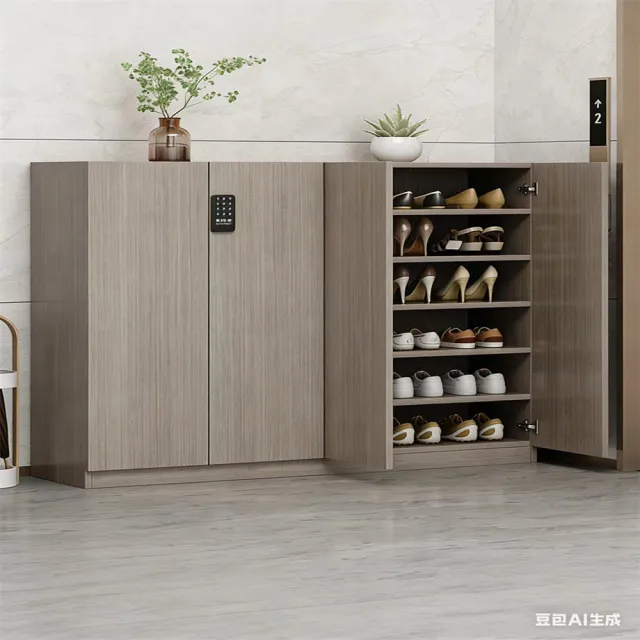 【YouPing】（帶密碼鎖）鞋櫃 家用門口60cm鞋櫃 入戶玄關靠墻大容量鞋架(鞋櫃 鞋架 玄關櫃  收納櫃 儲物櫃)