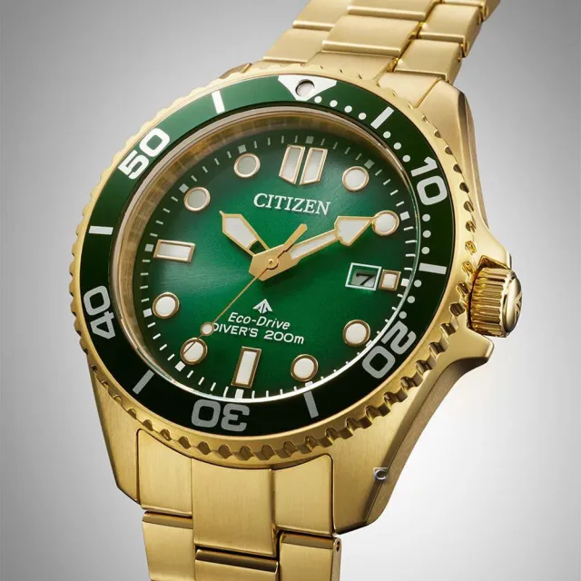 【CITIZEN 星辰】PROMASTER 200米光動能潛水錶-40.6mm綠(BN0262-59W)