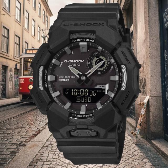 【CASIO 卡西歐】G-SHOCK 藍牙連線 太陽能 雙顯腕錶 開學季 禮物 送禮(GA-B010-1A1)