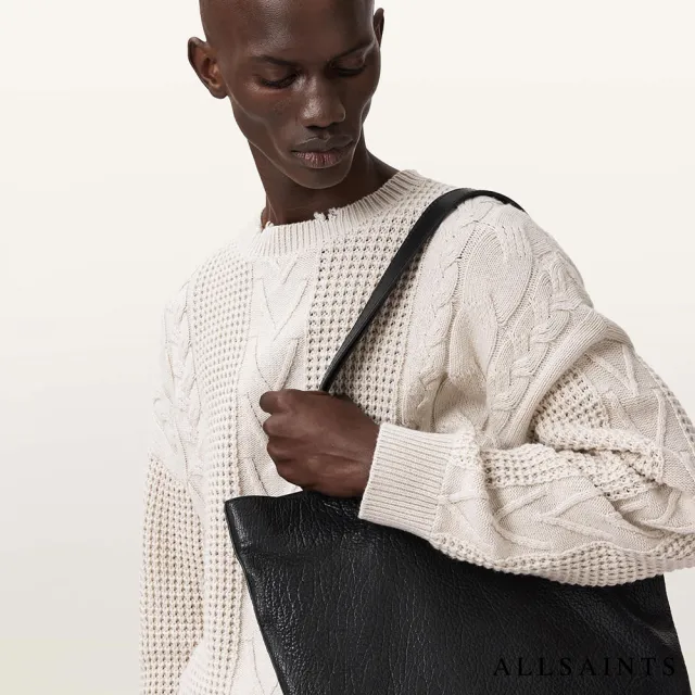 【ALLSAINTS】TENTER 寬鬆羊毛針織上衣-白 M031KD(常規版型)