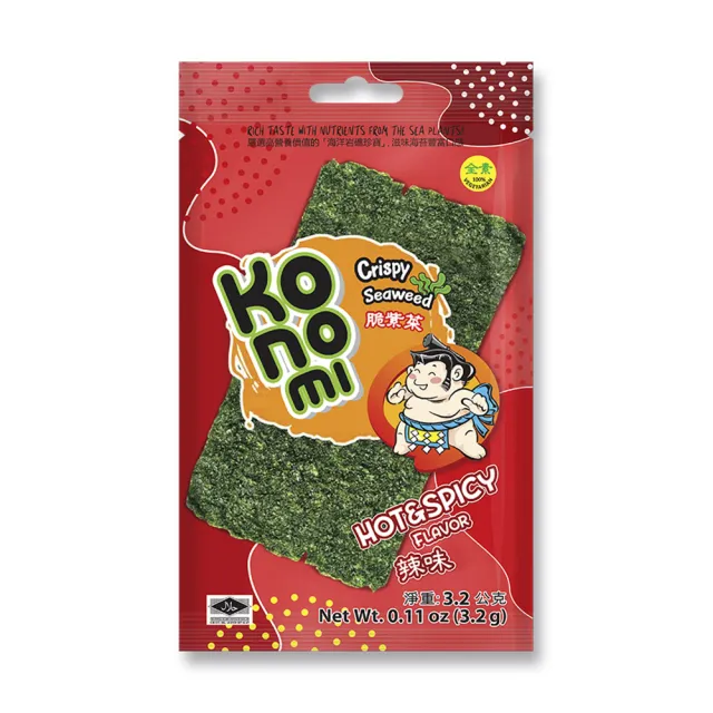 【KoNoMi 相撲手】大薄片海苔分享盒 原味/辣味(3.2g*10片入)