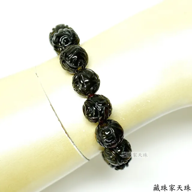 【藏珠家】平安吉祥 14mm阿卡六天珠手鍊