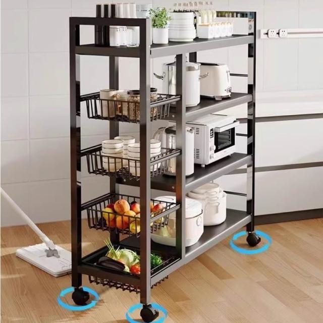 【MINE 家居】電器架 廚房架 80*32*125公分(電器架 廚具櫃 廚房櫃 收納櫃)