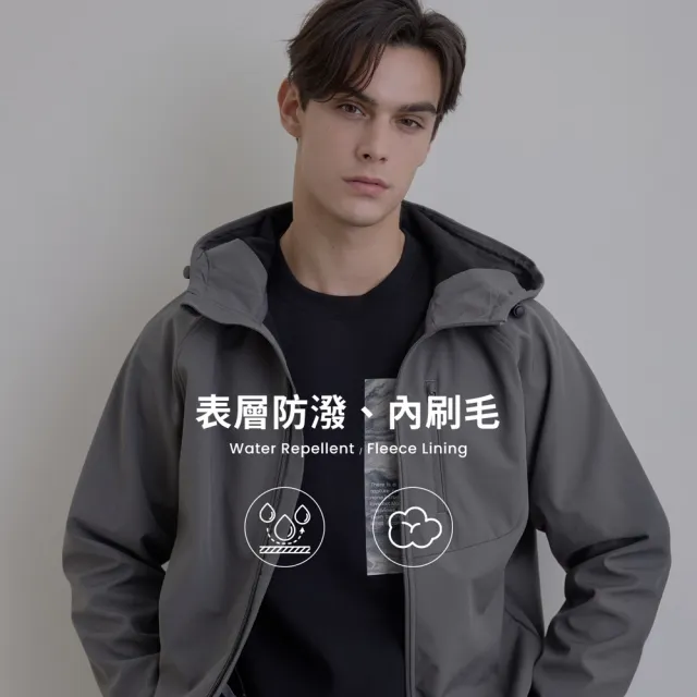 【GIORDANO 佐丹奴】男女裝防風防潑水軟殼連帽外套(多色任選)