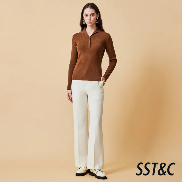 【SST&C】女裝 可機洗_雪霧白西裝褲-825212020321(換季65折)
