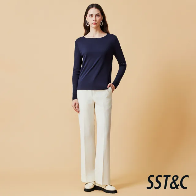 【SST&C】女裝 可機洗_雪霧白西裝褲-825212020321(換季65折)