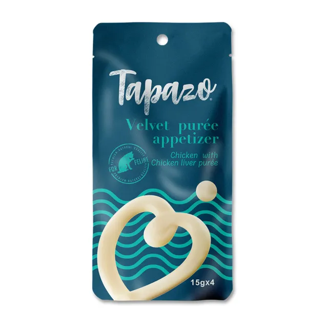 【TAPAZO 特百滋】絲絨鮮肉泥 15g*4入/包(貓零食 貓肉泥 口味任選)