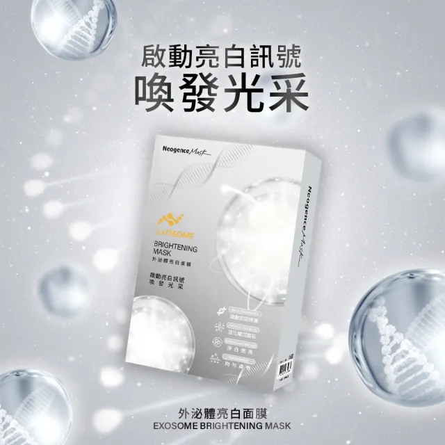 【Neogence 霓淨思】外泌體肌因面膜-4入盒裝*2入(款式任選)