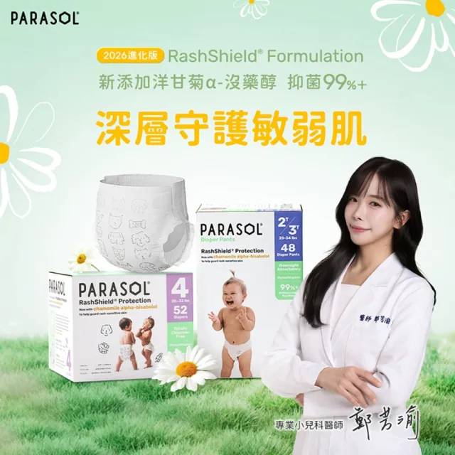 【PARASOL】進化版｜Clear+Dry 新科技水凝尿布 禮盒2箱組 黏貼型XL(2包/箱)