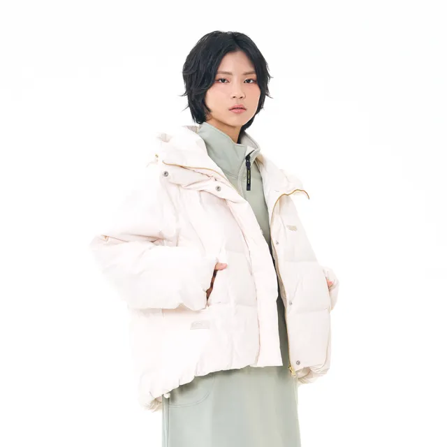 【5th STREET】雙11 女裝 羽絨外套 寬版外套 白色(510609)