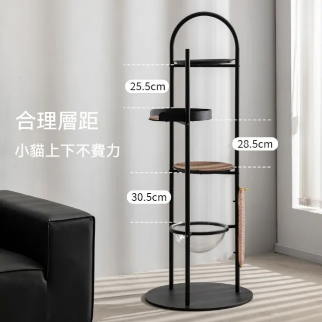 【艾嘉圖】貓爬架 貓窩貓樹 貓抓板 一體大號磨爪攀爬架 不佔地太空艙 貓架子(豪华猫爬架140*60*160)