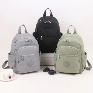 【ARION】交換禮物 素面輕量防潑水多隔層小後背包(防水包 3色可選)