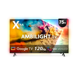 【Philips 飛利浦】75型4K QD Mini LED 120Hz Google TV 智慧顯示器(75PML9109)