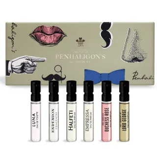 【PENHALIGON’S 潘海利根】典藏香氛禮盒 2mlX6(月亮女神+狐狸+廣霍之匣+牧羊少年+公鹿+黑玫瑰)