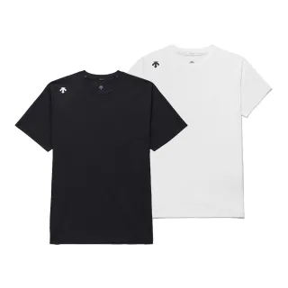 【DESCENTE】迪桑特 女士 休閒LOGO短袖T恤(黑色/白色)