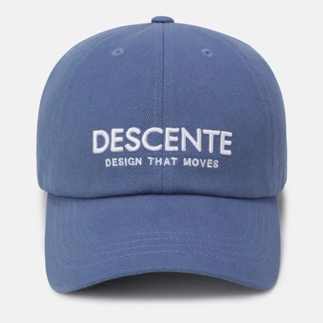 【DESCENTE】迪桑特 中性 休閒基本款Logo老帽 運動帽 棒球帽(藍色/黑色)
