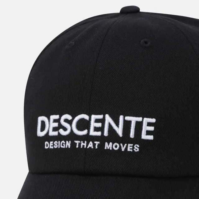【DESCENTE】迪桑特 中性 休閒基本款Logo老帽 運動帽 棒球帽(藍色/黑色)