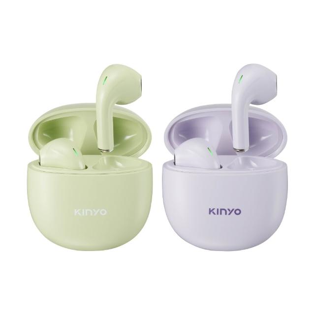 【KINYO】Mini半入耳真無線藍牙耳機(藍牙5.3/ENC降噪 BTE-3901)
